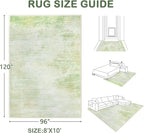 Area Rugs 8x10 Living Room: Washable Rug Modern Abstract Large Rugs Soft Non - Image 2