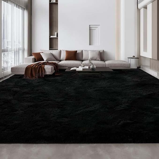 Deerhoo Large Shag Area Rugs 10 x 14, Tie-Dyed Plush Fuzzy Rug by Deerhoo