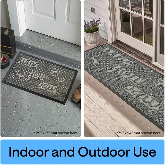GORILLA GRIP 100% Waterproof All-Season WeatherMAX Doormat US Designed Natural - Image 10