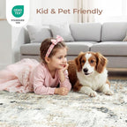 5x7 Area Rugs, Neutral Machine Washable Rugs - Image 4