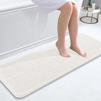 OLANLY Bathroom Runner Rugs 47x17, Extra Soft Absorbent Chenille Bath Rugs by OLANLY