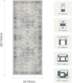 Rugxara 2x5 Hallway Runner Rug, Non Slip Boho Runner Rugs - Image 2