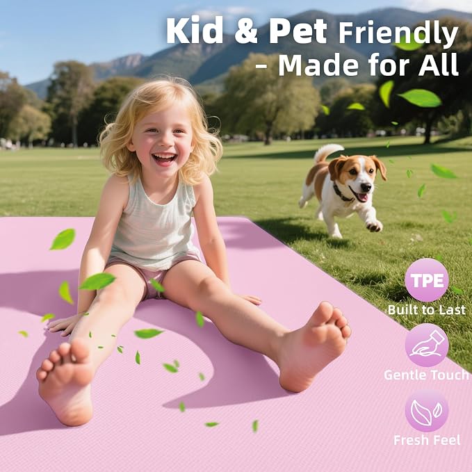 Extra Large Yoga Mat – 72"x48" or 78"x57", 1/4"–1/2" Thick Mat - Image 5