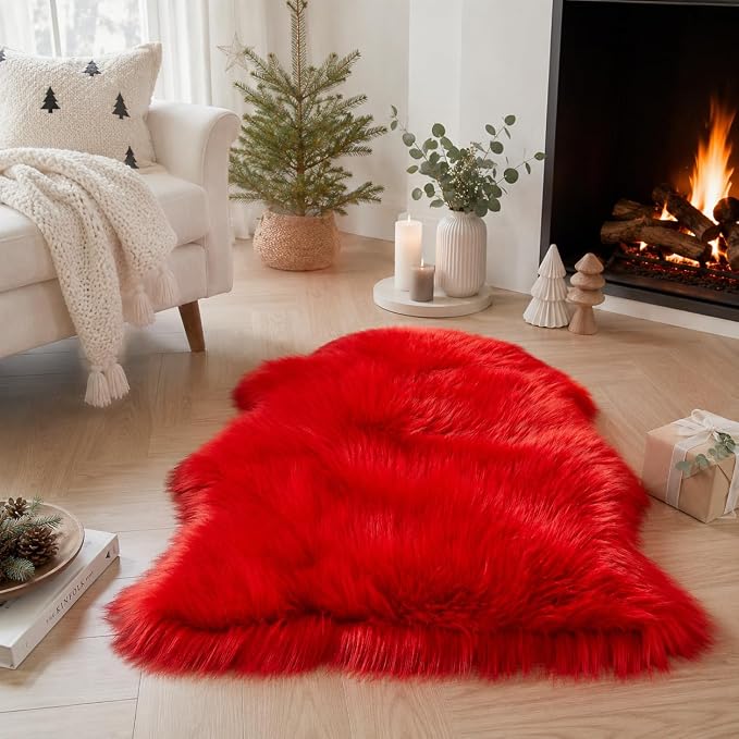 EasyJoy Ultra Soft Faux Fur Rug Fluffy Sheepskin Rug - Image 5