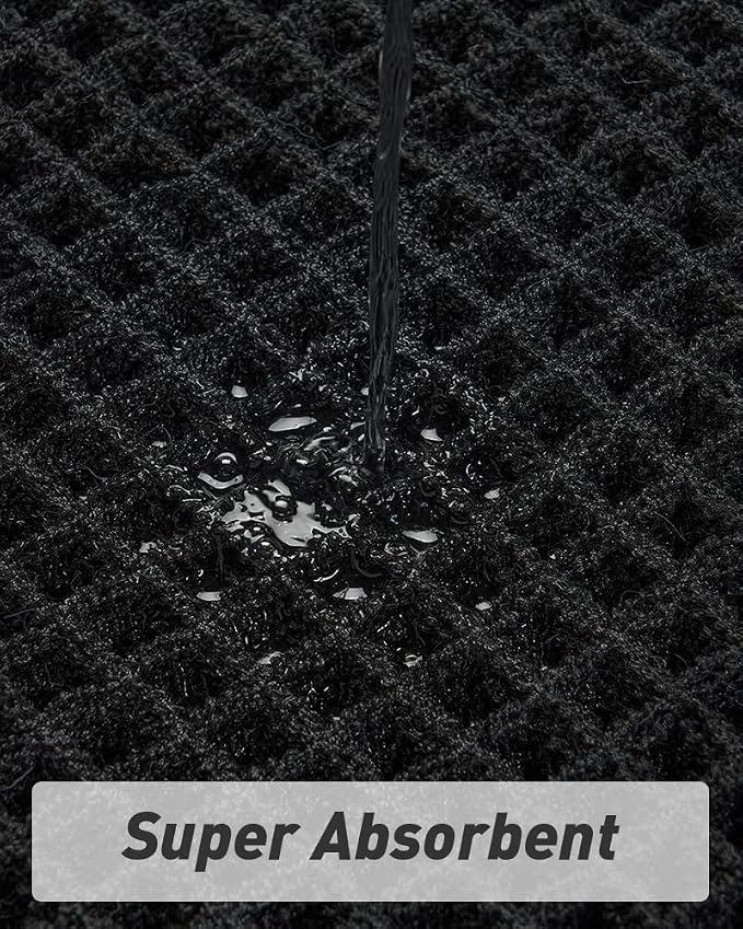 Upgraded Waffle Bath Mat Set of 2 Super Absorbent Non Slip Bath Mats - Image 3