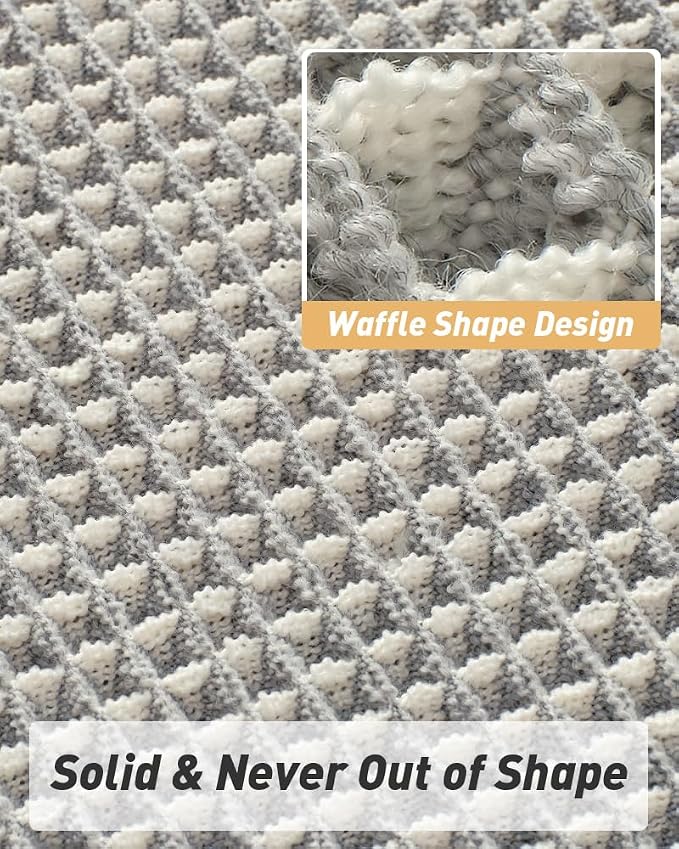 Upgraded Waffle Bath Mat, Super Absorbent Non Slip Bath Mats - Image 5