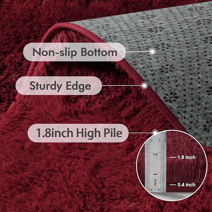 Area Rugs for Living Room, 5x8 Feet Soft Fluffy Shagg Plush Rug High Pile Large - Image 6