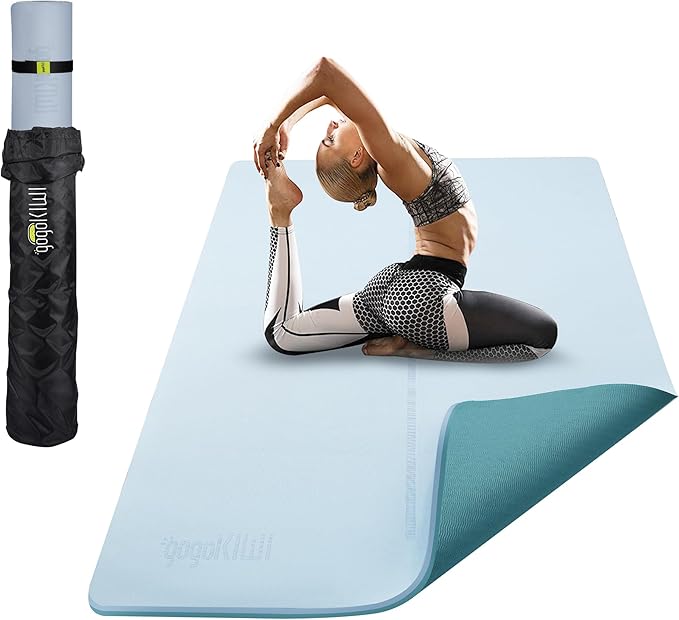 Gogokiwi Large Yoga Mat – 1/4" & 1/2" Thick Exercise Mats by Gogokiwi