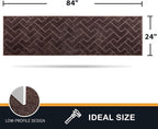 PURRUGS Dirt Trapping Door Mat 24" x 84", Non-Slip Machine Washable Entry Rug - Image 2