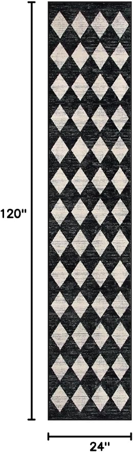 Lahome Zelie Checkered Washable Rug Runners - Image 2