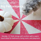 jinchan 5ft Round Rug Hot Pink Washable Fun Cute Playroom Mat Non Slip Cheerful - Image 7