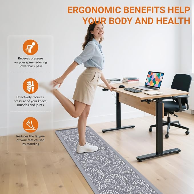 Mattitude Kitchen Mat, 17.3x60in Heavy Duty Ergonomic Comfort Foam Standing - Image 4