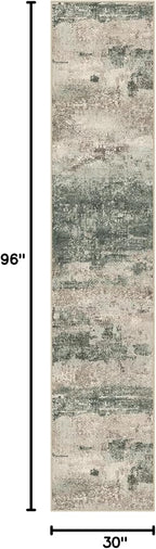 BEIMO Runner Rug for Hallway Kitchen, Soft Modern Abstract Throw Rugs, Low Pile - Image 2