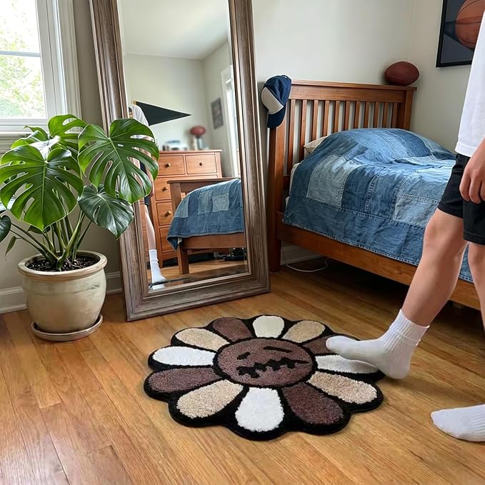 Trippy Happy Face Rug Cool Rugs Tufted Quick Dry Bath Mats - Image 6