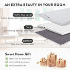 White Rugs for Living Room, Large Area Rug 6x9 Fluffy Shag Rug for Bedroom - Image 6