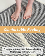Upgraded Waffle Bath Mat, Super Absorbent Non Slip Bath Mats - Image 4