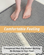 AMOAMI Upgraded Waffle Runner Rug Super Absorbent Non Slip Bath Mats - Image 3