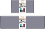 HappyTrends Kitchen Mat, 17.3"x28"+17.3"x60" Grey, Cushioned Comfort by HappyTrends
