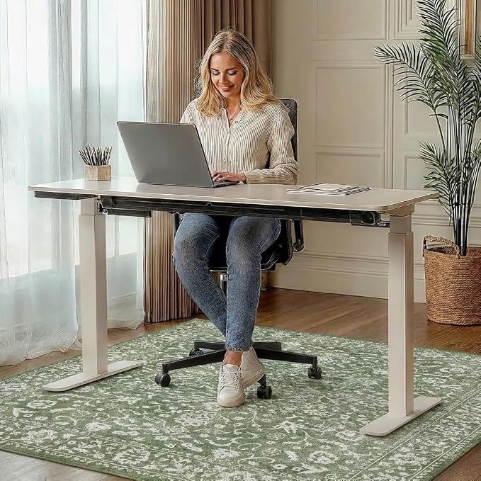 48"x72" Office Chair Mat for Hardwood Tile Floor, Under Desk Carpet Protector - Image 2