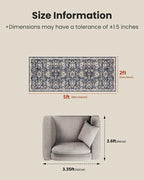AMADA HOMEFURNISHING 2x5 Washable Runner Rug, Low-Profile Kitchen Rugs - Image 2