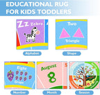 ABC Kids Rug for Playroom, 6ft Round Alphabet Small Classroom Rug, Non-Slip - Image 4