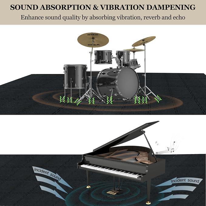 TroyStudio Thick Sound Absorbing Interlocking Floor Mats, Non-Slip Anti - Image 3