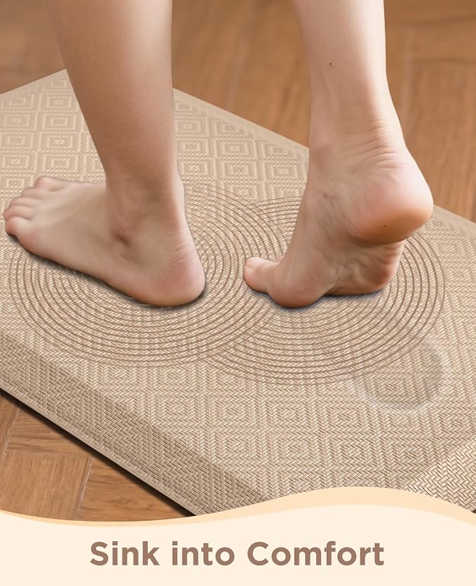 Ophanie Kitchen Mats for Floor, 3/4 Inch Thick, 20x39 Anti Fatigue Cushioned Mat - Image 2