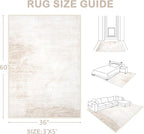Area Rug 3x5 Washable Rug: Living Room Modern Abstract Rug Soft Non Slip - Image 2
