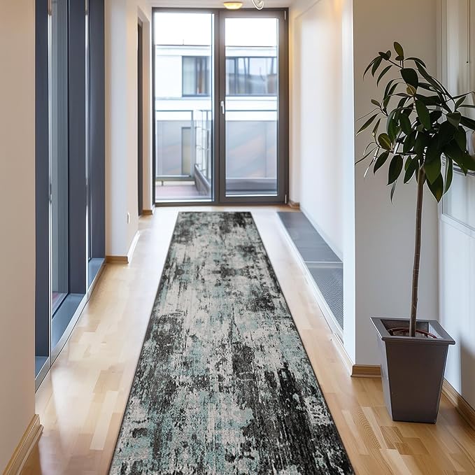 RELEANY Washable Area Rugs 2'x10' Non-Slip Modern Abstract Soft - Image 3
