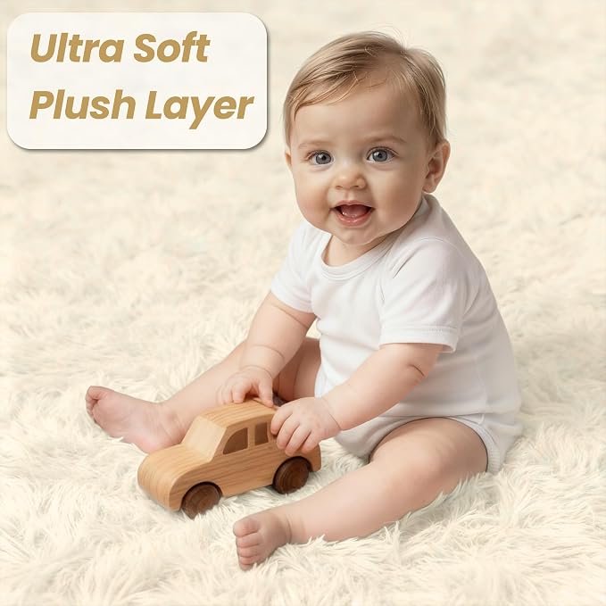 4x6 Area Rug for Living Room, Ultra Soft Fluffy Shag Rugs for Bedroom, Non-Slip - Image 8