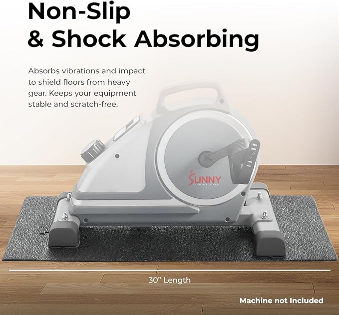 Sunny Health & Fitness Equipment Mat – Multiple Size Options – Non-Slip Floor - Image 2
