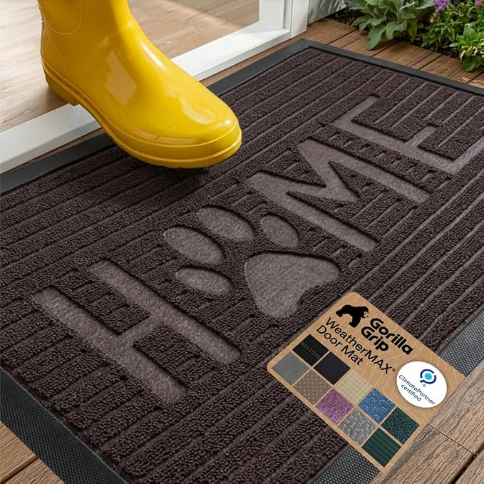 GORILLA GRIP 100% Waterproof All-Season WeatherMAX Doormat US Designed Natural by Unknown