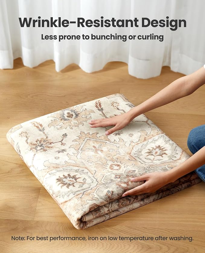 AMADA HOMEFURNISHING 5x7 Area Rugs, Washable Living Room Rug Low-Profile - Image 8