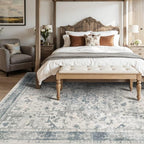 Rugxara 6x9 Washable Area Rug for Living Room, Neutral Vintage Large Boho Rugs - Image 3