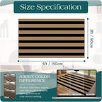 Black Tan Striped Entry Rug - Image 8
