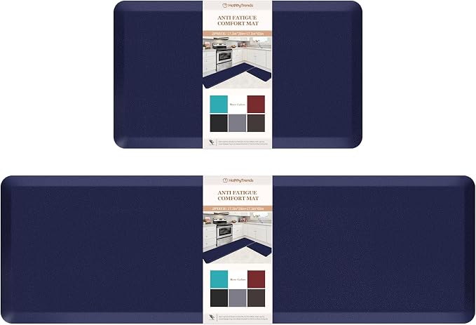 HappyTrends 2 PCS Kitchen Mat Cushioned Anti-Fatigue Floor Mat, Heavy Duty by HappyTrends
