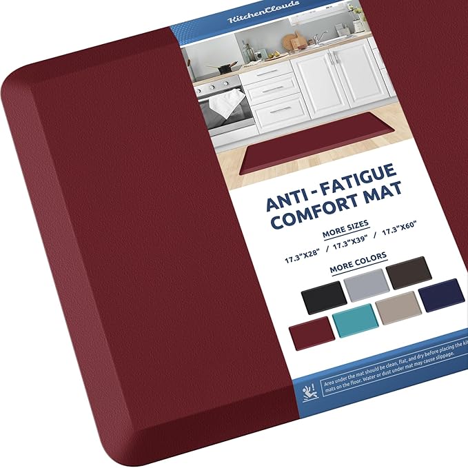 KitchenClouds Kitchen Mat Cushioned Anti Fatigue Kitchen Rug 17.3"x39" Water by KitchenClouds