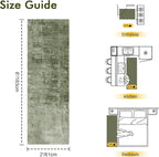 2x6 Ft Washable Runner Rug, Non-Slip Low Pile Hallway Kitchen Area Rug - Image 2