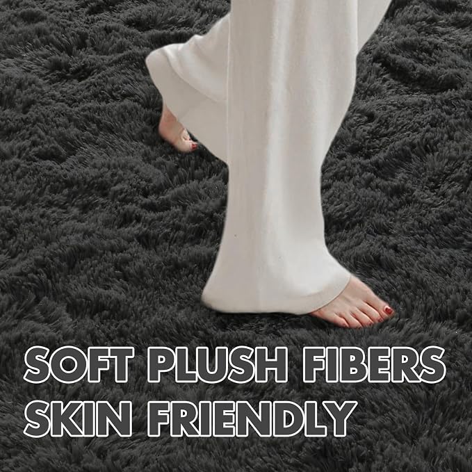 4x6 Ft Shag Rugs for Bedroom Living Room, Ultra Soft Fluffy Furry Area Rugs for - Image 5