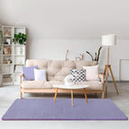 Amearea Modern Soft Hallway Runner Rug, 2x6 Purple Fluffy Bedroom Bedside Rugs - Image 7
