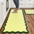Arenarug Scalloped Kitchen Mats Rugs Sets of 2 Cushioned Anti Fatigue Floor Mat by ArenaRug
