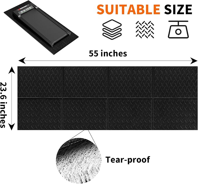 Stepwaver Walking Pad Mat for Carpet, Treamill Mat for Hardwood Floors - Image 2