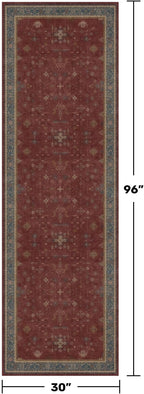 Dark Red 2'6''x8' Wide Hallway Runner Rug - Image 2
