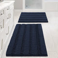 H.VERSAILTEX Navy Blue Bathroom Rugs 2 Piece, Bath Mat Set Slip-Resistant Extra by HVERSAILTEX