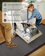 PADOOR Non Slip Kitchen Rugs Sets of 2 - Image 3