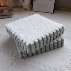 Smabee Interlocking Carpet Shaggy Soft EVA Foam Mats Fluffy Area Rugs by smabee