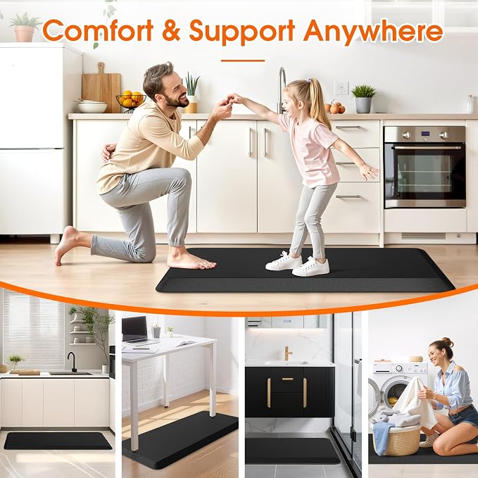 4/5 Inch Thicker Kitchen Mat, Cushioned Thick Floor Comfort Mat, - Image 7