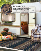 MontVoo Outdoor Rug Carpet Waterproof-Patio Rug Mat 6x9 Reversible RV Outdoor - Image 8