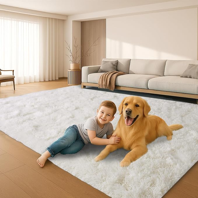 5x7 Plush Fluffy Area Rugs, Large Soft Carpet, Upgraded Non-Slip Rectangular Rug by Mtandyx
