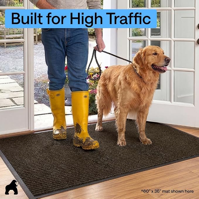 GORILLA GRIP Waterproof Traffic Guard Door Mat, Heavy Duty Entryway Mats - Image 7
